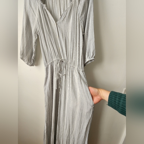 GAP Maxi Length Shirt Dress Pockets Flowy Lightweight Minimalist Spring Summer - Picture 8 of 16